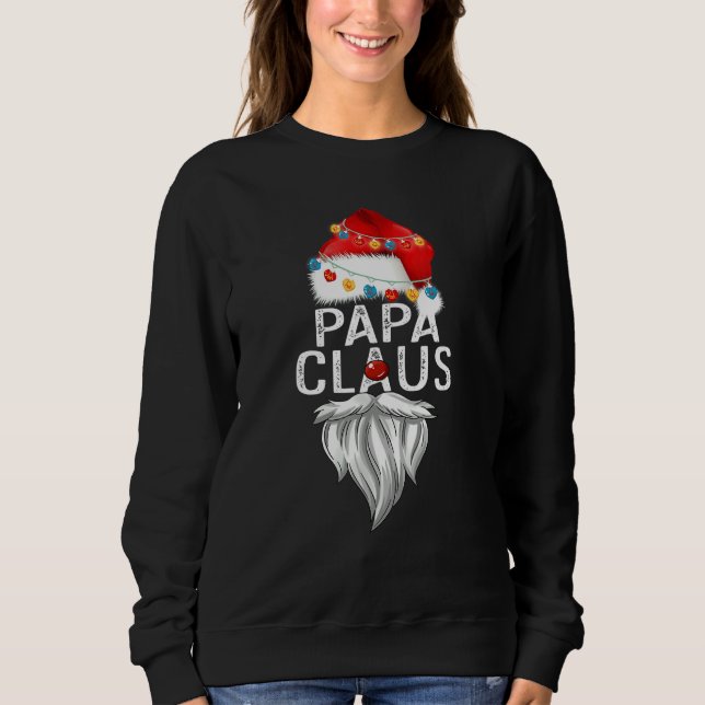 Papa Claus  Christmas Family Matching Pajamas Papa Sweatshirt (Front)