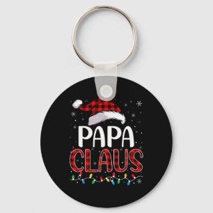 Papa Claus Christmas Lights Matching Family Xmas P Key Ring