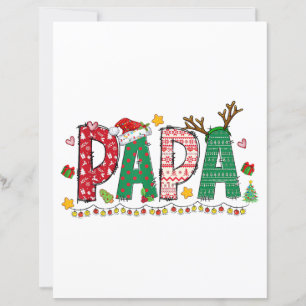 Papa Claus Christmas Lights Pajama Family Matching