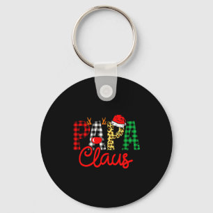 Papa Claus Funny Christmas Family Matching  Key Ring