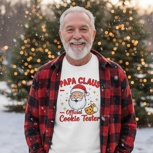 Papa Claus – Official Cookie Tester | Funny Christ T-Shirt (Creator Uploaded)
