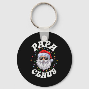Papa Claus Santa Christmas Dad Family Matching Paj Key Ring