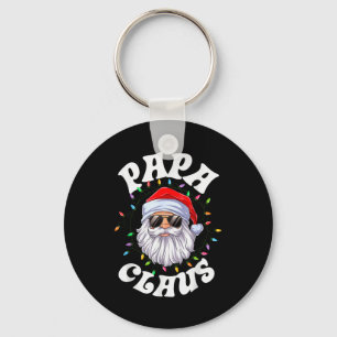 Papa Claus Santa Christmas Dad Family Matching Paj Key Ring