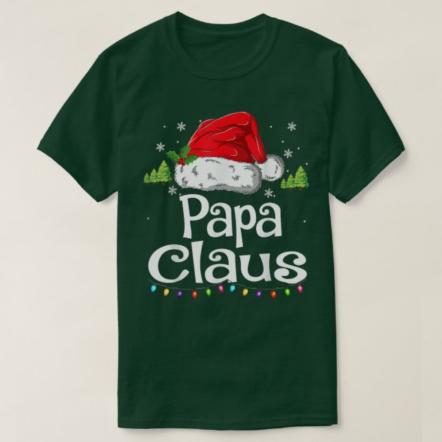 Papa Claus Shirt Christmas Pajama Family Matching  (Design Front)