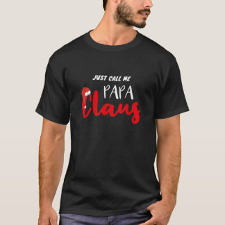 Papa Claus Tshirt Matching Pyjamas Set Gift Tee fo