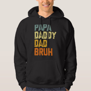 Papa Daddy Dad Bruh Retro Vintage Daddy Hoodie