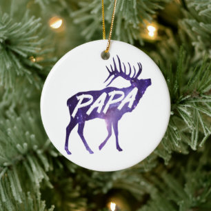 Papa Deer Ceramic Tree Decoration