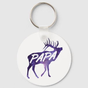 Papa Deer Key Ring