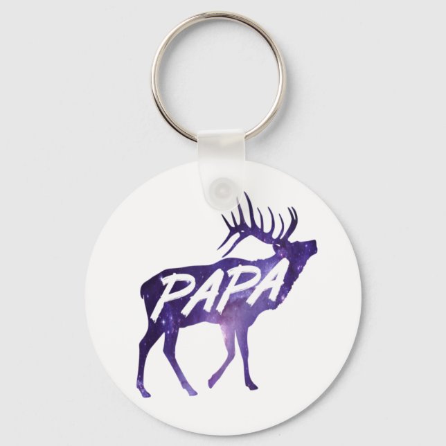 Papa Deer  Key Ring (Front)