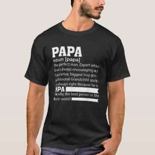 Papa Definition Funny Father s Day Grandpa Lover G T-Shirt
