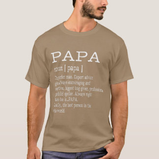 Papa Definition Grandpa Father's Day Gifts  Men  T-Shirt