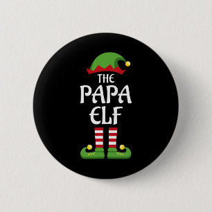 Papa Elf Family Matching Group Christmas Dad  6 Cm Round Badge