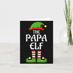 Papa Elf Family Matching Group Christmas Dad  Card