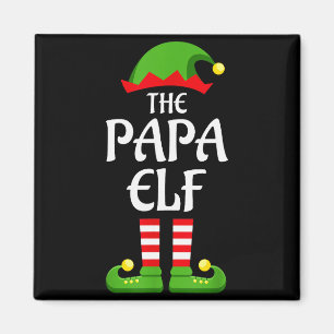 Papa Elf Family Matching Group Christmas Dad Magnet