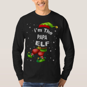 Papa Elf Matching Family Christmas Pajama gift T-Shirt