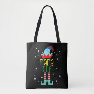 Papa Elf - Merry Christmas - Santa Claus Xmas Tote Bag