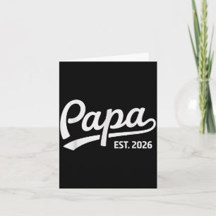 Papa est retro papa since 2026 first time dad card