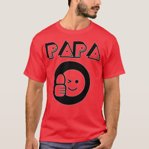 Papa Father Thumbs Up Icon Round  T-Shirt