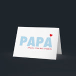 Papa Feliz Dia del Padre Card<br><div class="desc">Papa Feliz Dia del Padre diseno moderno con un pequeno corazon en la portada y texto personalizado adentro.</div>