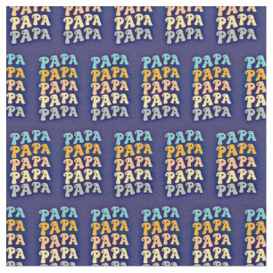 Papa for Father Father's Day Grandfather Wave Text Fabric