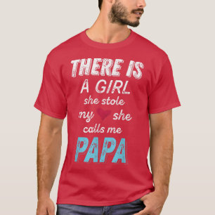 Papa Gifts s from Granddaughter, She Stole My Hear T-Shirt