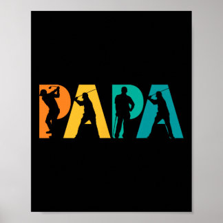 Papa Golf Gift For Father Poster