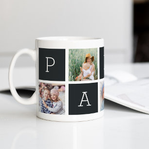 Papa   Grandfather 5 Photo Collage Coffee Mug
