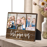 Papa Grandfather Wood Grandchildren Photo Collage Plaque<br><div class="desc">Capture the love between Papa and his grandchildren with our Grandfather Grandchildren Photo Collage Plaque. This personalised plaque features a heartwarming photo collage, beautifully displaying cherished moments shared between Papa and his beloved grandchildren. Surrounding the photos is the endearing title "Papa, " adding a special touch to the design. Crafted...</div>