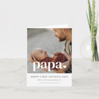 Papa Heart - First Father's Day Photo Card