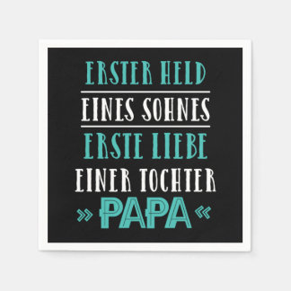 Papa Held Vater Vatertag Vaterschaft Geschenk Napkin