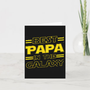 Papa In The Galaxy Funny Fathers Day Gift For Men Card