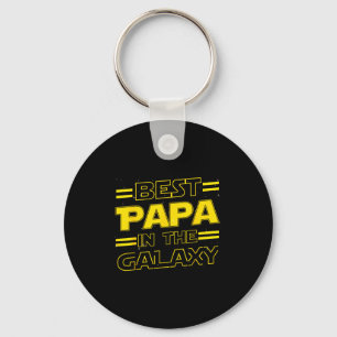 Papa In The Galaxy Funny Fathers Day Gift For Men  Key Ring