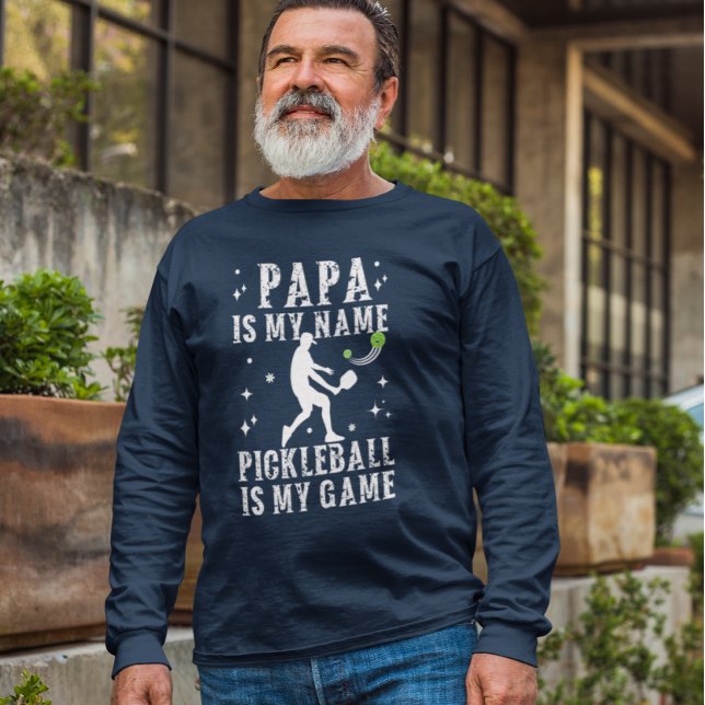 PAPA is my name PICKLEBALL is my game gift for DAD T-Shirt (Creator Uploaded)