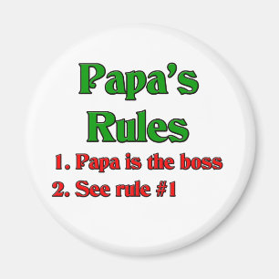 Papa Is The Boss Magnet