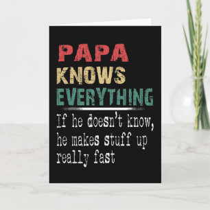 Papa Knows Everything - Christmas Grandpa Gift  Card