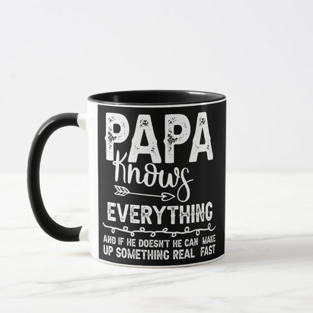 Papa Knows Everything Father's Day  Mug (Left)