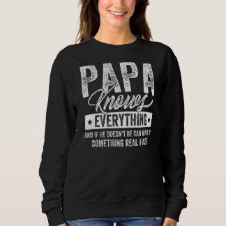Papa Knows Everything  Father's Day Sweatshirt