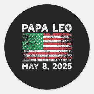 Papa Leo  Classic Round Sticker