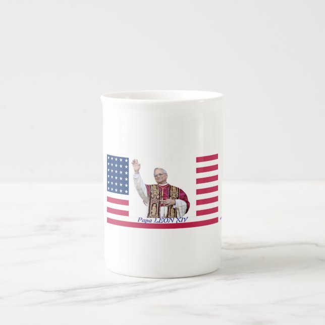 PAPA LEON XIV BONE CHINA MUG (Front)