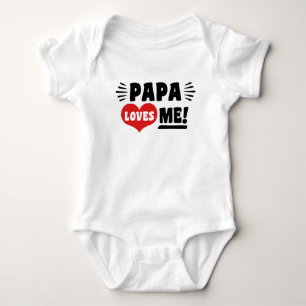 Papa Loves Me Baby Bodysuit
