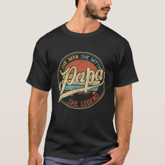 Papa Man Myth Legend Birthday  Father's Day 2020 T-Shirt