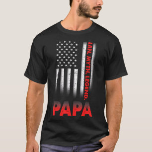 Papa Man Myth Legend  Vintage For Mens Dad Father T-Shirt