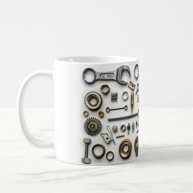 Papa Mechanic Tools 3D Coffee Mug (Left)