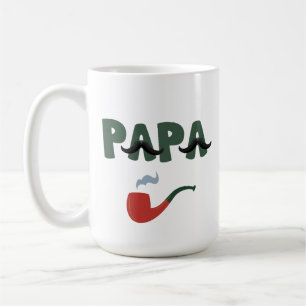 Papa moustache funny fathers day coffee mug