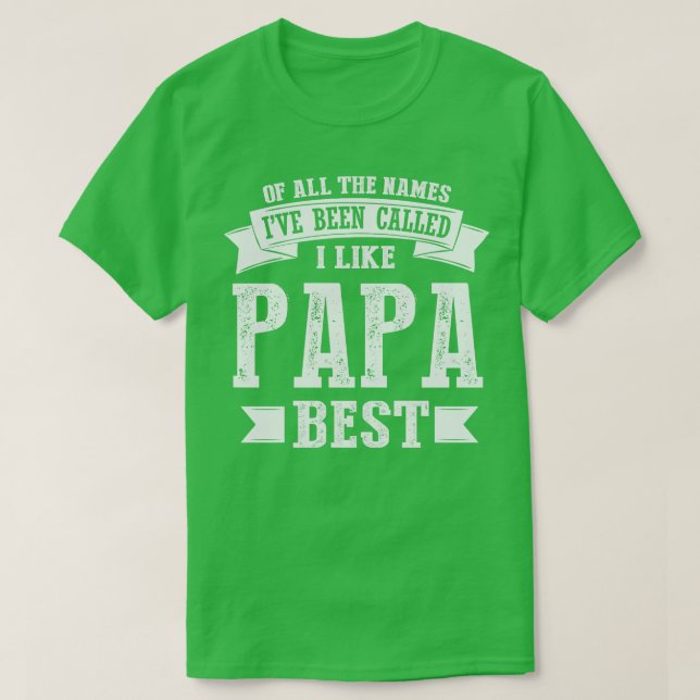 Papa My Favourite Name T-Shirt (Design Front)