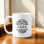 Papa Name The Man The Myth The Legend Coffee Mug<br><div class="desc">Celebrate the legend in your life with the 'The Man, The Myth, The Legend' coffee mug! Personalise it with their name for a unique and humourous gift that’s perfect for sipping morning coffee or tea. Crafted from durable ceramic, this mug features bold text and a sleek design, making it a...</div>