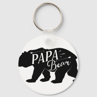 Papa Novelty Bear Funny Retro Key Ring