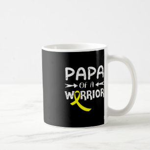 Papa Of A Warrior Against Father Childhood Cancer Coffee Mug
