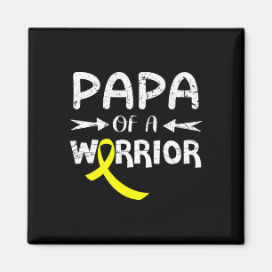 Papa Of A Warrior Against Father Childhood Cancer  Magnet
