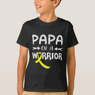Papa Of A Warrior Against Father Childhood Cancer  T-Shirt
